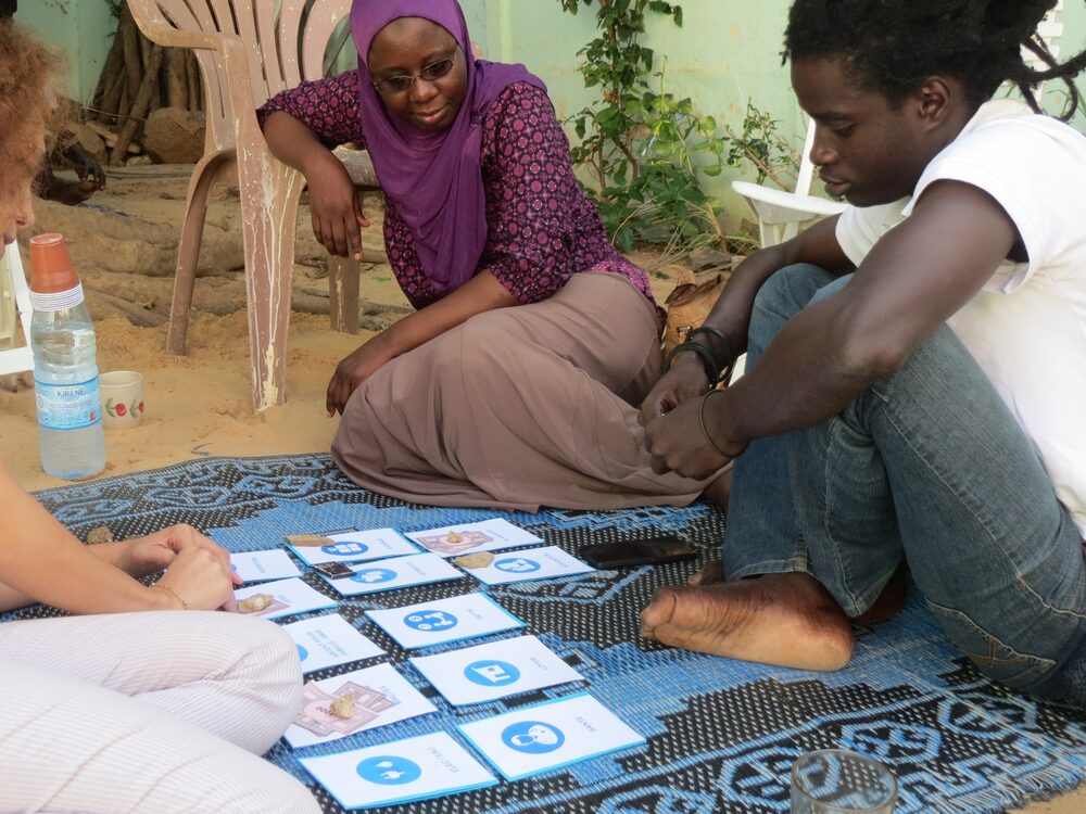 Financial-literacy training session in the field